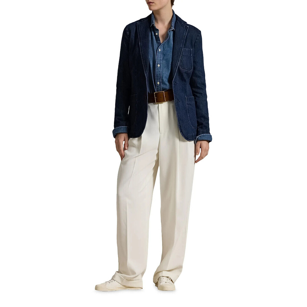 Polo Ralph Lauren Women's 6 Cotton Denim Single-Breasted Blazer • Reg Price $498 - Picture 2 of 6